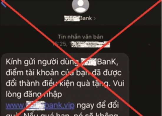 Cẩn trọng với tin nhắn “giả ngân hàng”