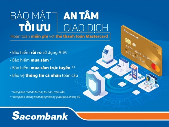 Thẻ Sacombank Mastercard ra mắt tính năng bảo hiểm mới