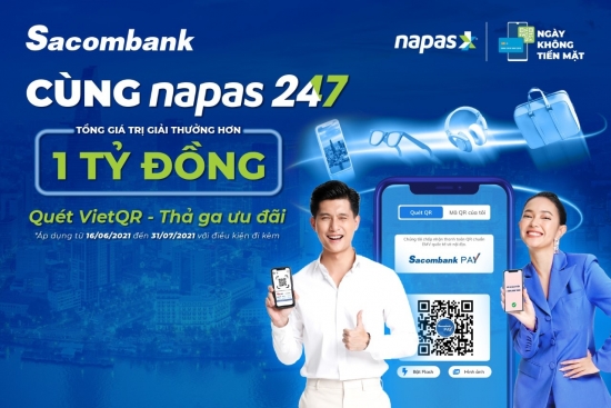 Sacombank triển khai dịch vụ chuyển khoản liên ngân hàng 24/7 bằng mã VietQR