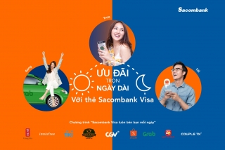 Ưu đãi mỗi ngày khi thanh toán với thẻ Sacombank Visa