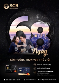 Thẻ tín dụng SCB Mastercard World có thời gian miễn lãi dài nhất thị trường