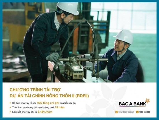 BAC A BANK ưu đãi cho vay từ dự án tài chính nông thôn II