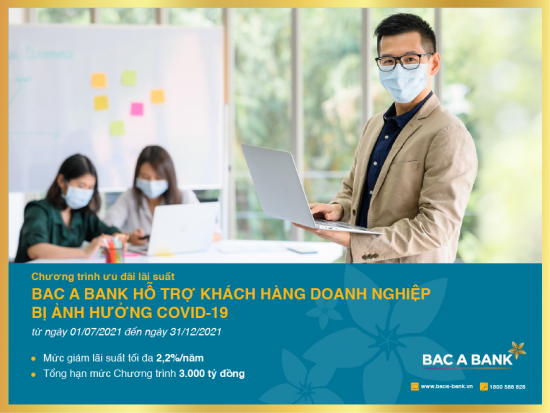 BAC A BANK ưu đãi lãi suất cho khách hàng doanh nghiệp bị ảnh hưởng bởi COVID-19