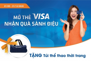 Mở thẻ tín dụng Sacombank Visa nhận ngay túi thể thao thời trang