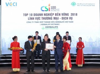 Herbalife vào Top 10 doanh nghiệp bền vững lĩnh vực dịch vụ thương mại