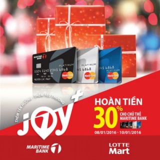 Hoàn tiền lên đến 30% cho chủ thẻ Maritime Bank tại Lotte Mart