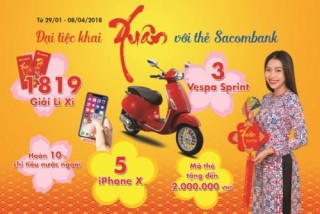 Đại tiệc khai xuân với thẻ Sacombank