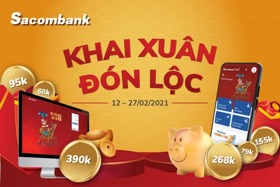 Đón lộc đầu năm với Sacombank