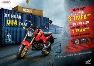 Nhận quà trị giá 5 triệu đồng khi mua Honda MSX125