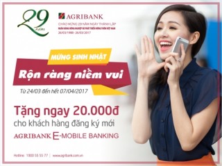Mừng sinh nhật, rộn ràng niềm vui cùng Agribank E-Mobile Banking