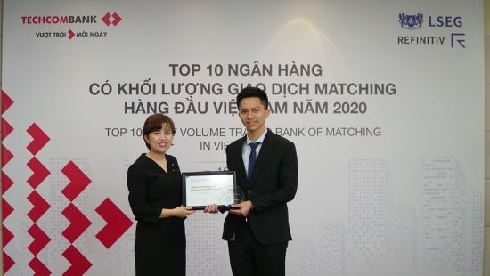 Techcombank có giao dịch Matching lớn nhất thị trường