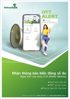 Vietcombank ra mắt dịch vụ thông báo số dư với nhiều tiện ích thời 4.0