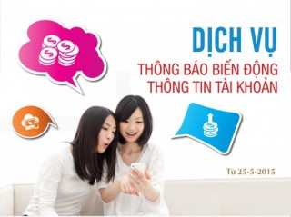 Triển khai Dịch vụ Thông báo biến động thông tin tài khoản