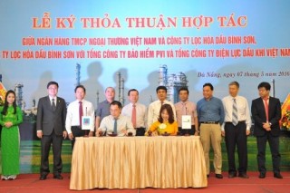 Vietcombank hợp tác toàn diện với Công ty Lọc hóa dầu Bình Sơn