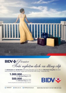 Trải nghiệm dịch vụ đẳng cấp với thẻ BIDV Visa Premier