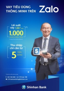 Ngân hàng Shinhan triển khai dịch vụ vay tiêu dùng thông minh trên ứng dụng Zalo