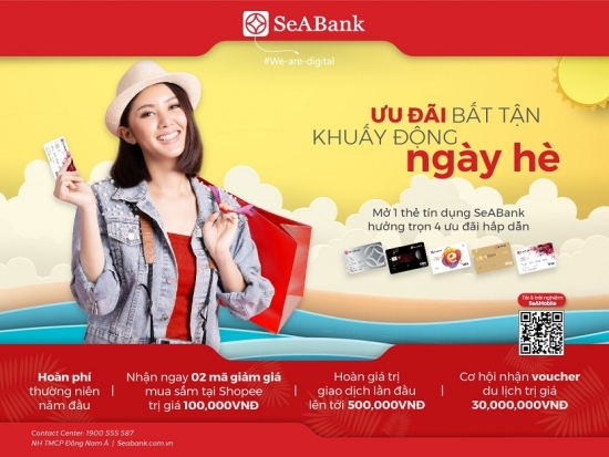 Cơ hội nhận ưu đãi hấp dẫn khi mở mới thẻ tín dụng SeABank