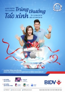 Cơ hội trúng trọn bộ sản phầm Apple khi sử dụng dịch vụ ebank của BIDV
