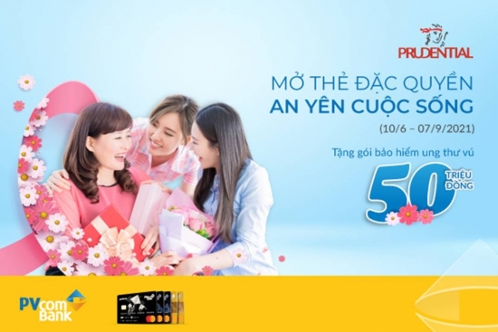 PVcomBank đẩy mạnh ưu đãi bảo hiểm cho chủ thẻ tín dụng