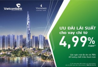 Vay mua nhà Vinhomes Central Park với lãi suất ưu đãi chỉ từ 4.99%/năm