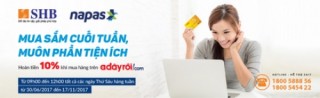 Mua sắm cuối tuần, muôn phần tiện ích cùng SHB