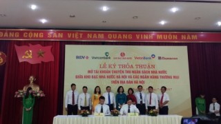 Các ngân hàng trên địa bàn Hà Nội mở tài khoản chuyên thu ngân sách