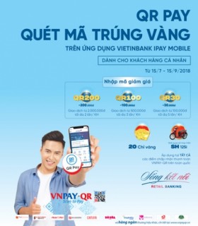 Cơ hội trúng xe SH khi quét QRPay trên VietinBank iPay Mobile