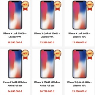 iPhone X hàng cũ, giá thấp đổ về Việt Nam