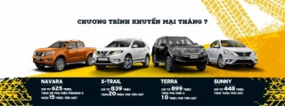Nissan triển khai chương trình ưu đãi 4 loại xe trong tháng 7