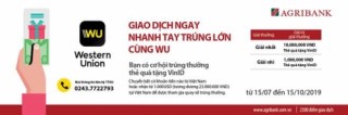 Agribank: Trúng lớn cùng Western Union
