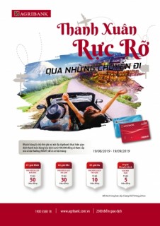 Chỉ cần thanh toán có giá trị từ 100 nghìn đồng, chủ thẻ Agribank nhận ngay chuyến du lịch