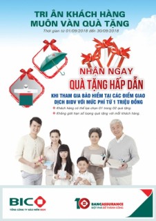 BIC tri ân khách hàng với nhiều quà tặng hấp dẫn