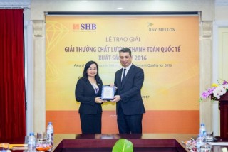 SHB lần thứ 7 nhận giải thưởng thanh toán quốc tế xuất sắc