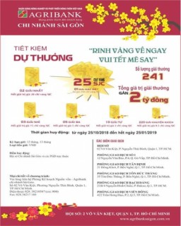 Tiết kiệm dự thưởng 'Rinh vàng về ngay – Vui Tết mê say'