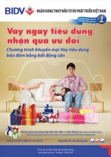 Vay tiêu dùng và nhận quà ưu đãi từ BIDV