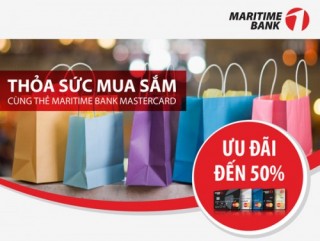 Thỏa sức mua sắm với thẻ Maritime Bank MasterCard