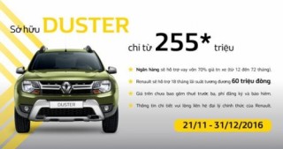 Chỉ cần 255 triệu đồng, khách hàng sẽ sở hữu ngay Renault Duster