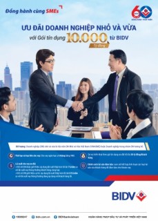 BIDV triển khai gói tín dụng 10 nghìn tỷ đồng ưu đãi DNNVV