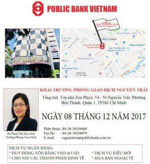 Public Bank Vietnam khai trương Phòng giao dịch Nguyễn Trãi