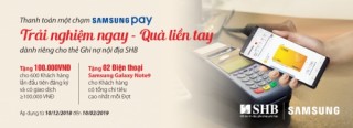 SHB hợp tác với Samsung đem đến nhiều ưu đãi cho chủ thẻ