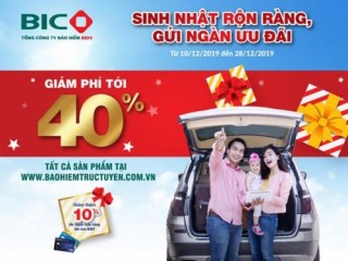 BIC giảm phí tới 40% cho khách hàng mua bảo hiểm trực tuyến