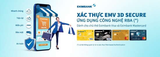 Eximbank triển khai hệ thống xác thực, bảo mật giao dịch trực tuyến mới nhất