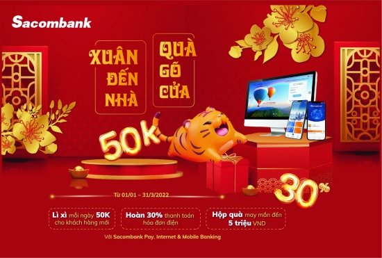 Xuân đến nhà – quà gõ cửa tại Sacombank