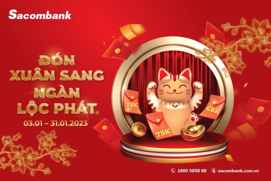 “Đón xuân sang - ngàn lộc phát” cùng Sacombank