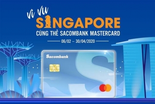 Chủ thẻ Sacombank Mastercard được tặng chuyến du lịch Singapore