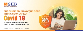 SHB giảm 30% phí chuyển tiền liên ngân hàng online