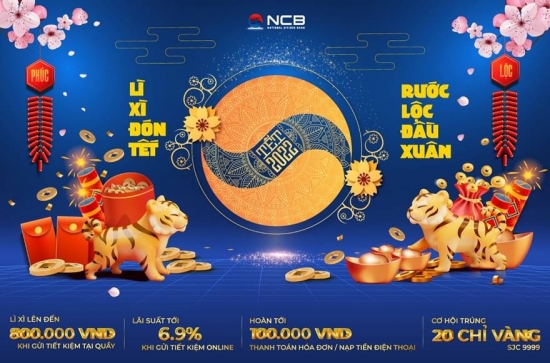 Cơ hội trúng vàng khi giao dịch đầu xuân tại NCB