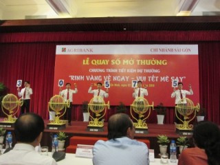 Agribank Sài Gòn mở thưởng tìm chủ nhân 490 chỉ vàng SJC