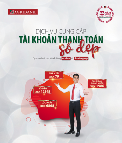 Agribank cung cấp dịch vụ tài khoản thanh toán số đẹp cho khách hàng cá nhân và doanh nghiệp