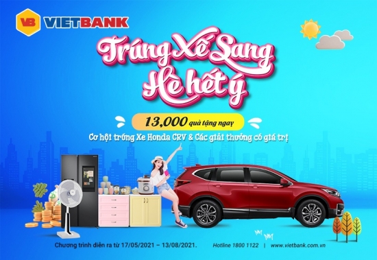 Gửi tiết kiệm tại Vietbank, cơ hội trúng ô tô Honda CRV 1.5 E